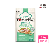 【TOMA-PRO 優格】經典系列 3kg 室內貓飼料 雞肉+米 低活動量配方(貓糧 貓乾糧)