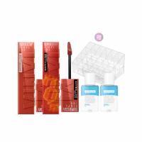 【MAYBELLINE 媚比琳】新色上市!超持久水光鎖吻唇釉 Vinly ink 2入組(#安可拉裸紅 #水光鎖吻棒 #鎖吻棒)