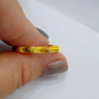 999 5D light weight CAT EYE Ring  size 21 1.51g