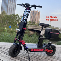 Long Range Food Delivery Electric Scooters Foldable Dual Motor 60-70MPh 72V 14Inch Off Road Escooter Adult Off Road Scooters