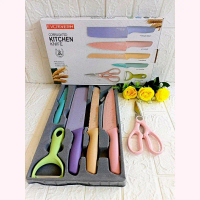 PISAU DAPUR SET RAINBOW KERAMIK CANTIK