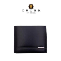 【CROSS】限量2折 義大利頂級小牛皮9卡男用皮夾 洛非諾系列 全新專櫃展示品(黑色)