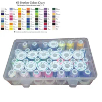 Simthread 40 Brother Colors Kits in Plastic Box Trilobal Polyester Thread for Machine Embroidery Sewing on Brother Janome etc