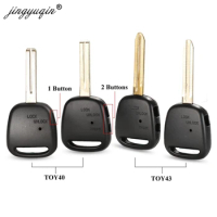 jingyuqin 1/2 Side Button Remote Key Shell For TOYOTA Carina Estima Harrier Previa Corolla Celica Key Case TOY43/Toy40 TOY41