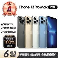 【Apple】A級福利品 iPhone 13 Pro Max 128G 6.7吋(贈充電組+玻璃貼+保護殼+100%電池)