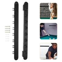6 Holes Wall Cue Rack Hold / 6 Slot Billiard Cue Rak Holder Joran Pancing / Gantung Tempel Dinding W