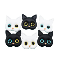 2pcs Cute Cat Resin Pendant Charms for Phone Accessories Fridge Door Decorations Kawaii Necklace Diy Jewelry Making Supplies