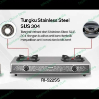 RINNAI Kompor Gas Stainless Batik : RI522SS