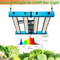 Newest!! Dimmable KingBrite 240w V4 Bar Light With LM301H/LM281B and Epistar 660nm red UV IR Led Grow Light