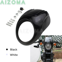 Motorcycle 5.75'' Headlight Fairing For Harley Sportster XL883 Iron XL1200 48 72 Dyna FXD 1973-up Front 5-3/4" Headlamp Cowl