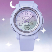 CASIO 卡西歐 BABY-G 星月夜空 閃耀雙顯腕錶 母親節 禮物(BGA-290DS-2A)
