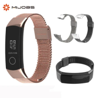 Metal Strap for Honor Band 5 4 3 Wristband Stainless Steel Bracelets for Huawei Honor 3 Band 4 Watch Band for Honor Band 5 Strap