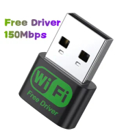150Mbps Mini USB Wireless Wifi Adapter Wi fi Network LAN Card 802.11n MT7601UN for PC Desktop Computer Free Driver