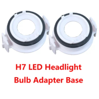2Pcs For BMW E46 E90 E65 318i 320i 325i 328i H7 Car LED Headlight Bulb Base Adapter Retainer Headlamp Socket Holder White Clip