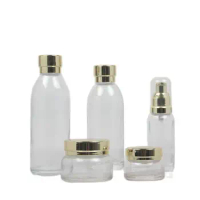 20G 50G 40ML 120ML 150ML 10pcs/lot Empty Clear Glass Cosmetic Liquid Container, DIY Glass Cream Jar, Mask Refillable Box