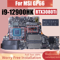 For MSI GP66 Laptop Motherboard MS-15441 SRLD3 i9-12900HK GN20-E6-A1 RTX3080Ti 8G Notebook Mainboard