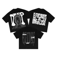 Cer-Elevendays Boxy fit MORE and LOST Black Kaos Oversized Pria dan Wanitasseicodtno