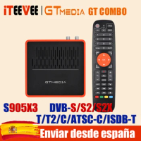 1PC GTmedia GT Combo Smart DVB TV Box Android 9.0/Terrestrial Satellite TV Receiver T2 ,S2X,CA Card /H.265 10 Bit/ Set Top Box