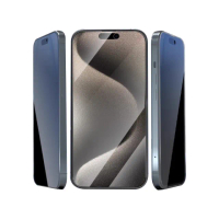 【Etoconn】iPhone 15 ProMax 防偷窺耐衝擊鋼化玻璃保護貼(日本材質/高透光/隱私保護/疏油疏水)