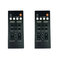2X Remote Control ABS Speaker Replacement Remote Controller for Yamaha YAS-209 YAS-109 Speaker