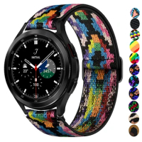 20mm/22mm strap For Samsung Galaxy watch 5/pro/4/Classic/3/Active 2/46mm/42mm/ Gear S3 Adjustable Nylon bracelet Huawei GT band