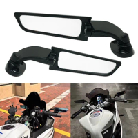 1 Pair Motorcycle Accessories Side-Mirror Wind Wing Side Rearview Reversing Mirror For Ducati For KAWASAKI For Yamaha