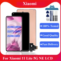 6.55'' Original For Xiaomi Mi 11 Lite NE 5G LCD Display Touch Screen Digitizer Assembly For Mi 11 Lite 5G NE 2109119DG Display