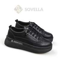 SOVELLA Alexa Sepatu Kets Wanita Hitam Putih Kekinian Sekolah Terbaru 42 Beige