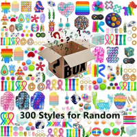 3/5/10pcs Random Gifts Fidget Toys Pack 300 Different Fidget Toy Set Antistress Simple Dimple Stress Relief