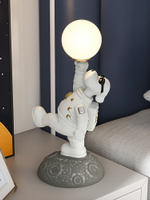 創意太空宇航狗擺件客廳電視柜臥室床頭柜輕奢家居軟裝飾品燈擺設