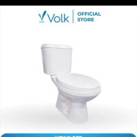 Volk Magnolia 663 Toilet Duduk Komplit Dual Flush 3/6 Liter Tutup Soft Closing Warna Putih Dimensi 7