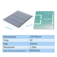 6V Polycrystalline Mini Solar Panel Power Charge DIY Module Portable Cell Bank Battery Charger Light Mobile Smart Phone