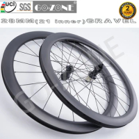 700c Road Carbon Wheels Disc Brake Gravel / Cyclocross 28mm U Shape Gozone R320D UCI Approved Center lock Bicycle Wheelset