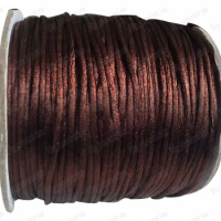 Free Shipping 100% Nylon Cord+1.5mm Dk Coffee Rattail Satin Macrame Rope Bracelet String Accessories 80m/roll