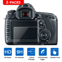 2Pcs Tempered Glass Screen Protector for Canon EOS 5D Mark IV III 5Ds 5DsR 6D 7D II 77D 90D 80D 750D 760D 800D 1200D 1300D 1500D