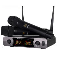 Professional Metal UHF Wireless Microphone System Fidelity Singing Wireless Microphone
