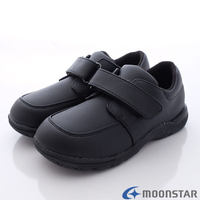 日本月星Moonstar機能童鞋黑皮鞋系列寬楦頂級穩定輕量皮鞋款20876黑(中小童段/中大童段)
