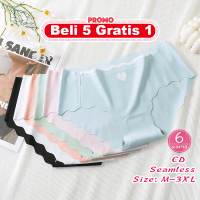 Isi 6pcs Celana Dalam Seamless Wanita CD Mulus Premium Quality Es Sutra CD Seamless wanita Dewasa Se