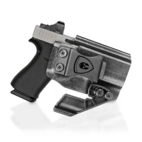 IWB Kydex Holster Optics Cut with Claw: Glock Glock 43/43X/43X Mos Military Tactical Right Concealed Carry Gun Bag