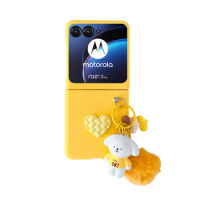 For Motorola Razr 40 Ultra Case Cute Skin Friendly With keychain Shockproof Hard Back Cover For Motorola Razr 40Ultra