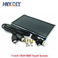 1024x600 7 Inch Touch Screen Monitor Panel hdmi raspberry display LCD DIY capacitive Touch HDMI Display Portable HD Display