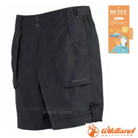 【荒野 WildLand】女新款 抗UV透氣休閒機能運動短褲.工作褲/抗紫外線/0A01381 深霧灰