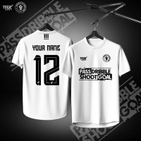 เสื้อฟุตบอล SWS7 PASS DRIBBLE SHOOT GOAL พร้อมชื่อและหมายเลขที่กำหนดเองได้ฟรี เสื้อฟุตบอลฟุตซอล Bola