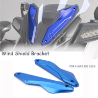 For YAMAHA X-MAX300 X-MAX 300 XMAX300 XMAX 300 2023- Motorcycle Windscreen Trim Strip Windshield Bracket Front Holder A Pair