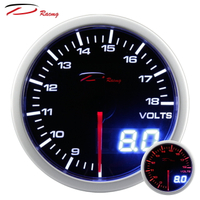 【D Racing三環錶/改裝錶】60mm電壓錶 VOLT。Dual View 指針+數字雙顯示系列。錶頭無設定功能。