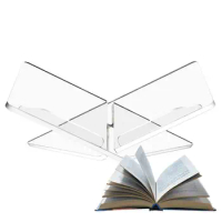 Acrylic Book Stand high quality Clear Book Holder Multifunctional Smooth book Reading Stand Clear Book Display Holder for desk