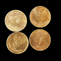 4 keping koin 500 rupiah melati tahun 1991 & 1992