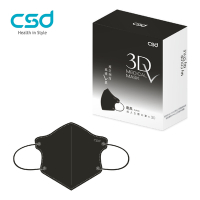 【CSD】中衛醫療口罩 成人立體3Dv 酷黑(30片/盒)