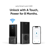 Eufy Security Smart Lock C220ลายนิ้วมือ Keyless Entry Door LockWi-Fi ในตัวรีโมทคอนล Appล็อคประตูหน้า