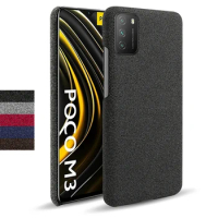 Case For Xiaomi Poco M3 Pro 5G Phone Case Hiha Canvas Pattern Cover for Poco F3 F4 F5 Pro Luxury Fabric Antiskid Protective Case